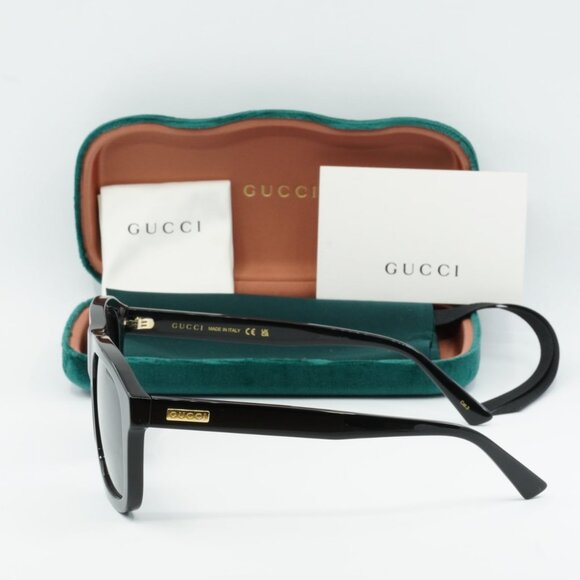 Gucci GG1316S 001 Aviator Sunglasses - Black\Grey - Picture 9 of 10